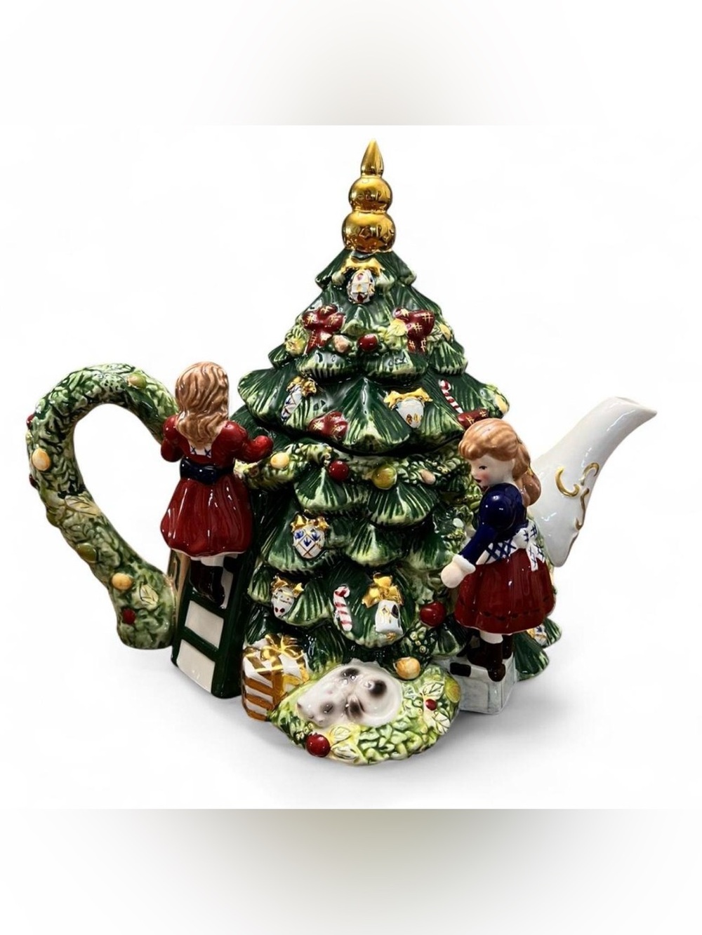 Waterford Holiday Heirlooms Trimming the Tree Teapot Collectible 3798/5000